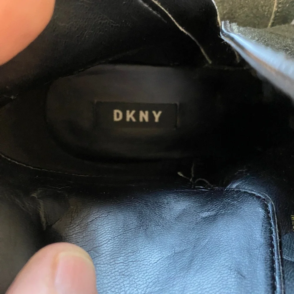 Dkny black suede